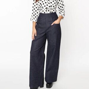 Unique Vintage High Waist 1940's Denim - NWOT